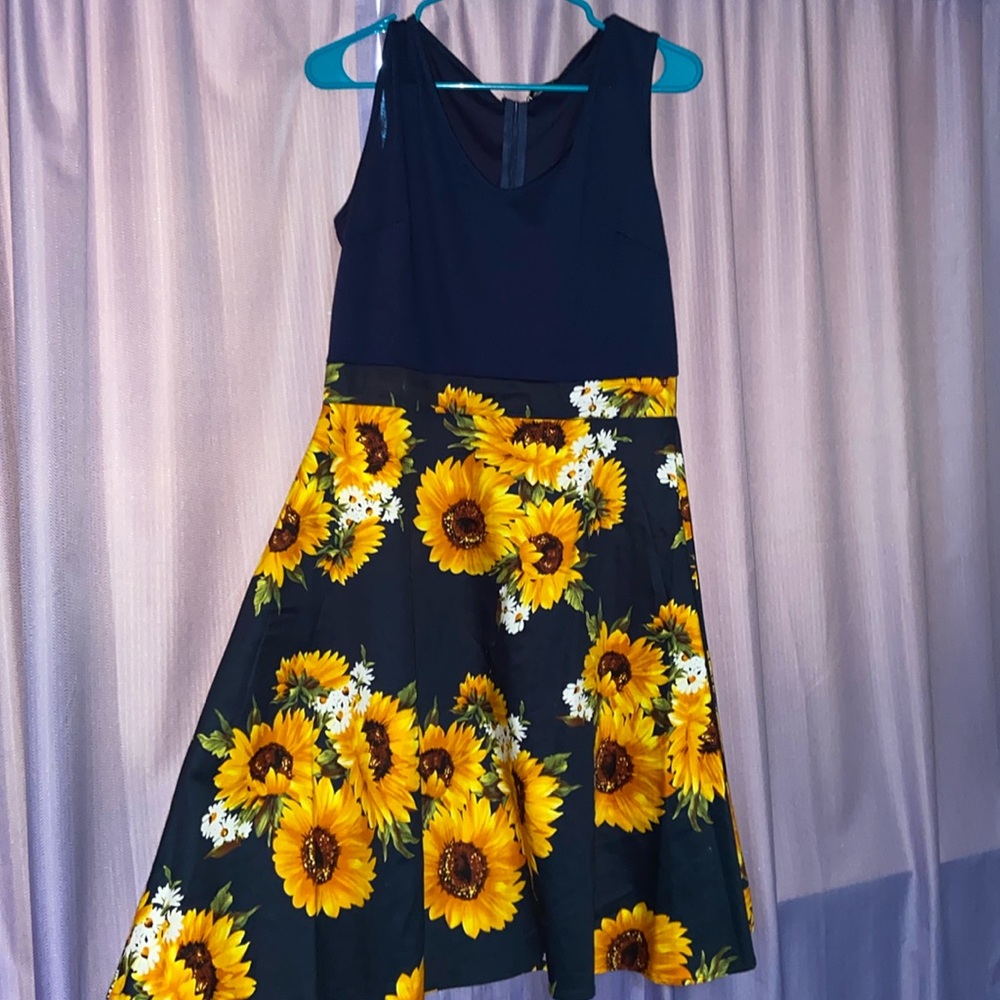 Sunflower Print Dress